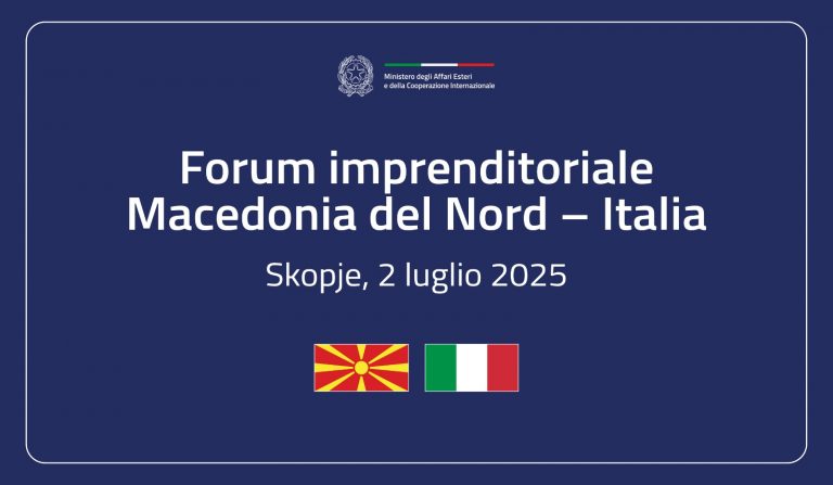 Forum Imprenditoriale Macedonia del Nord – Italia, Skopje 2 luglio 2025