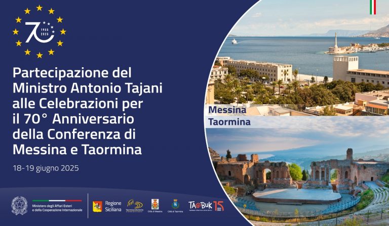 In Sicilia le celebrazioni per il 70esimo anniversario della Conferenza di Messina e Taormina