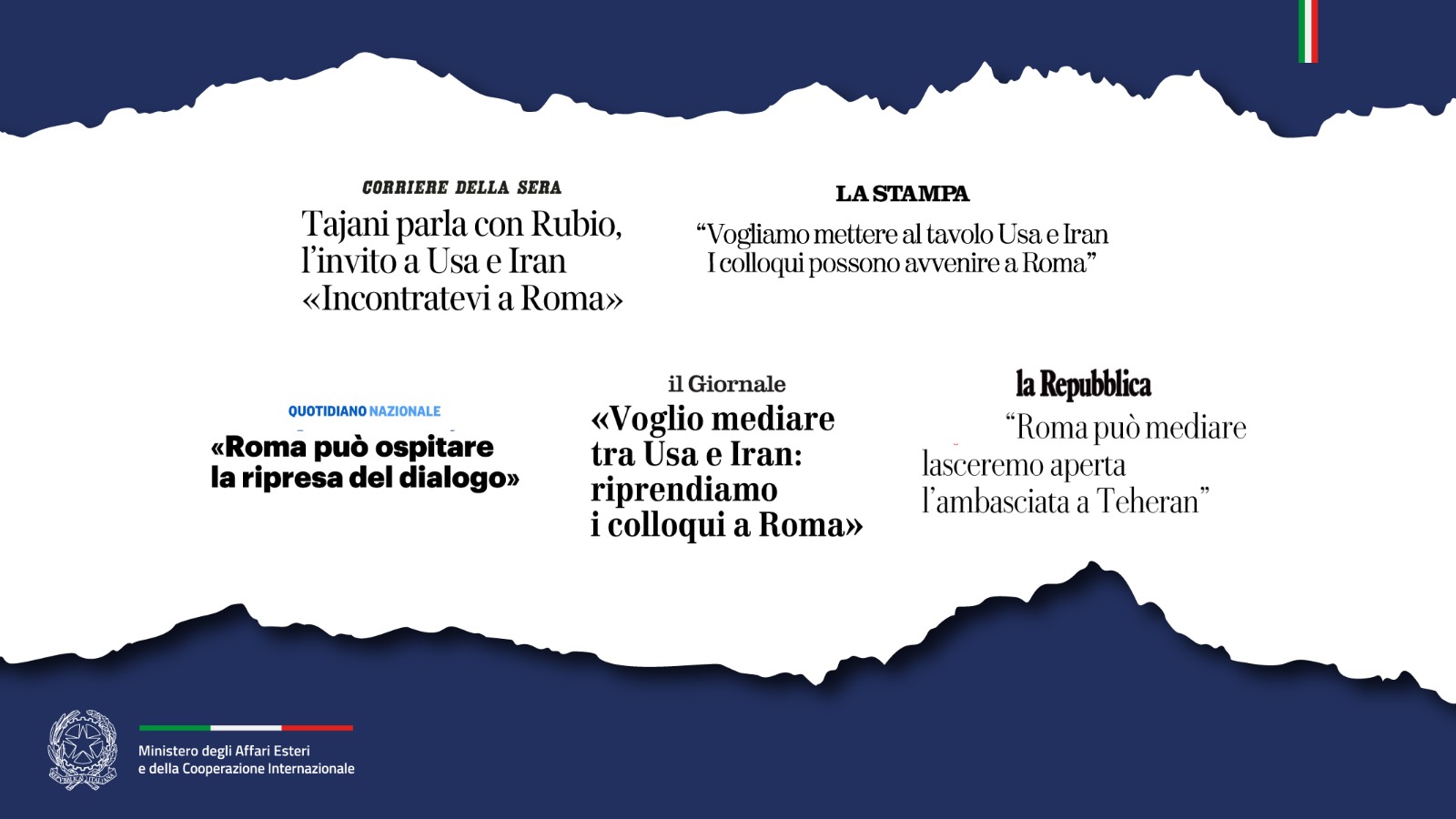 Interviste Ministro Tajani 23-06-2025