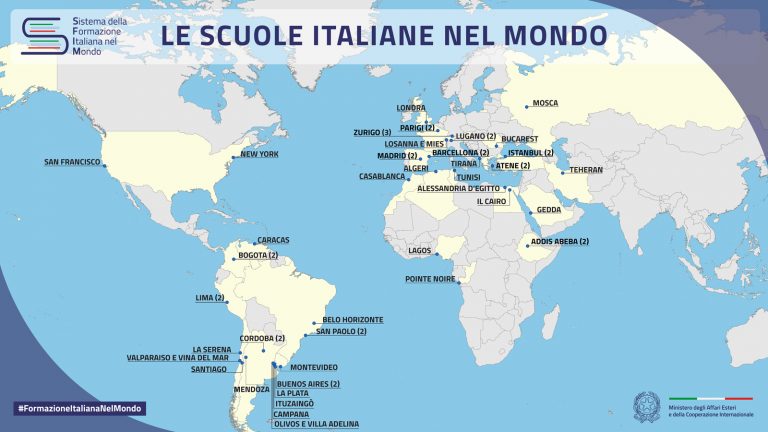 Mappa delle scuole italiane all’estero