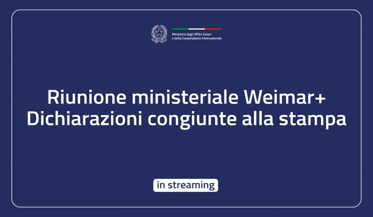 Riunione ministeriale Weimar plus - Dichiarazioni alla stampa