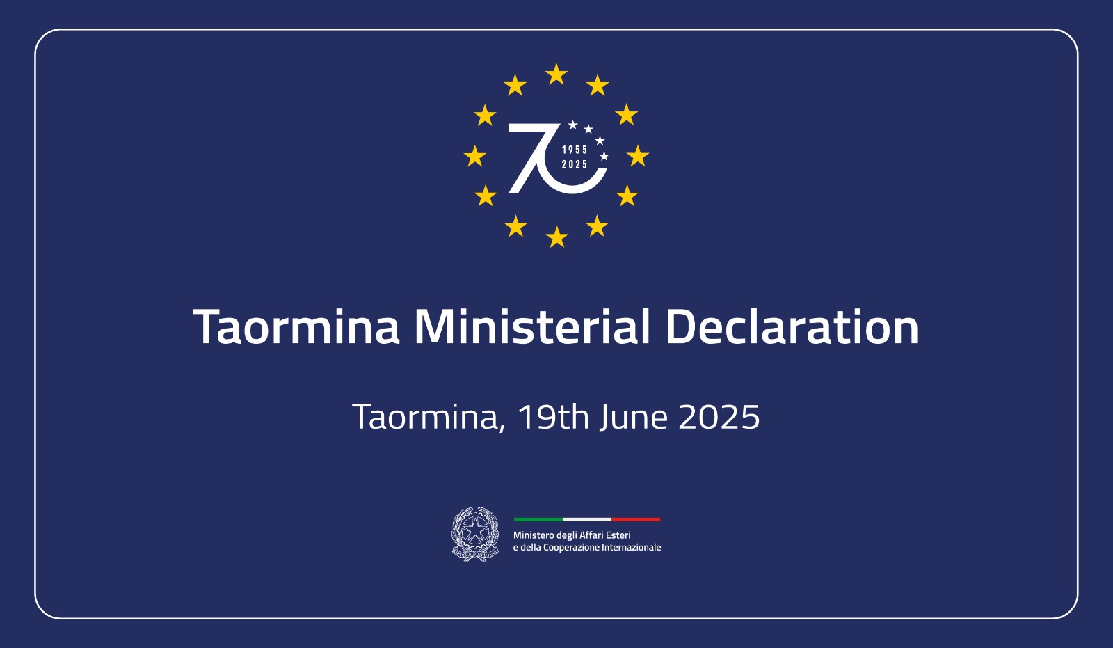 Taormina Ministerial Declaration (19th june 2025)