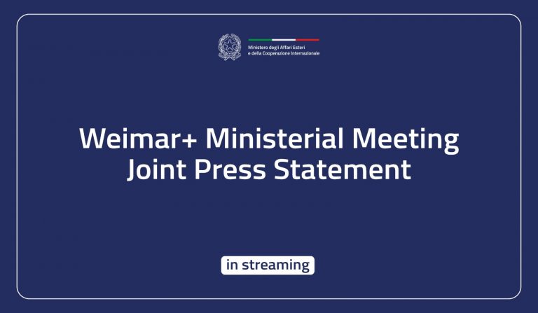 Weimar plus - Ministerial meeting joint press statement
