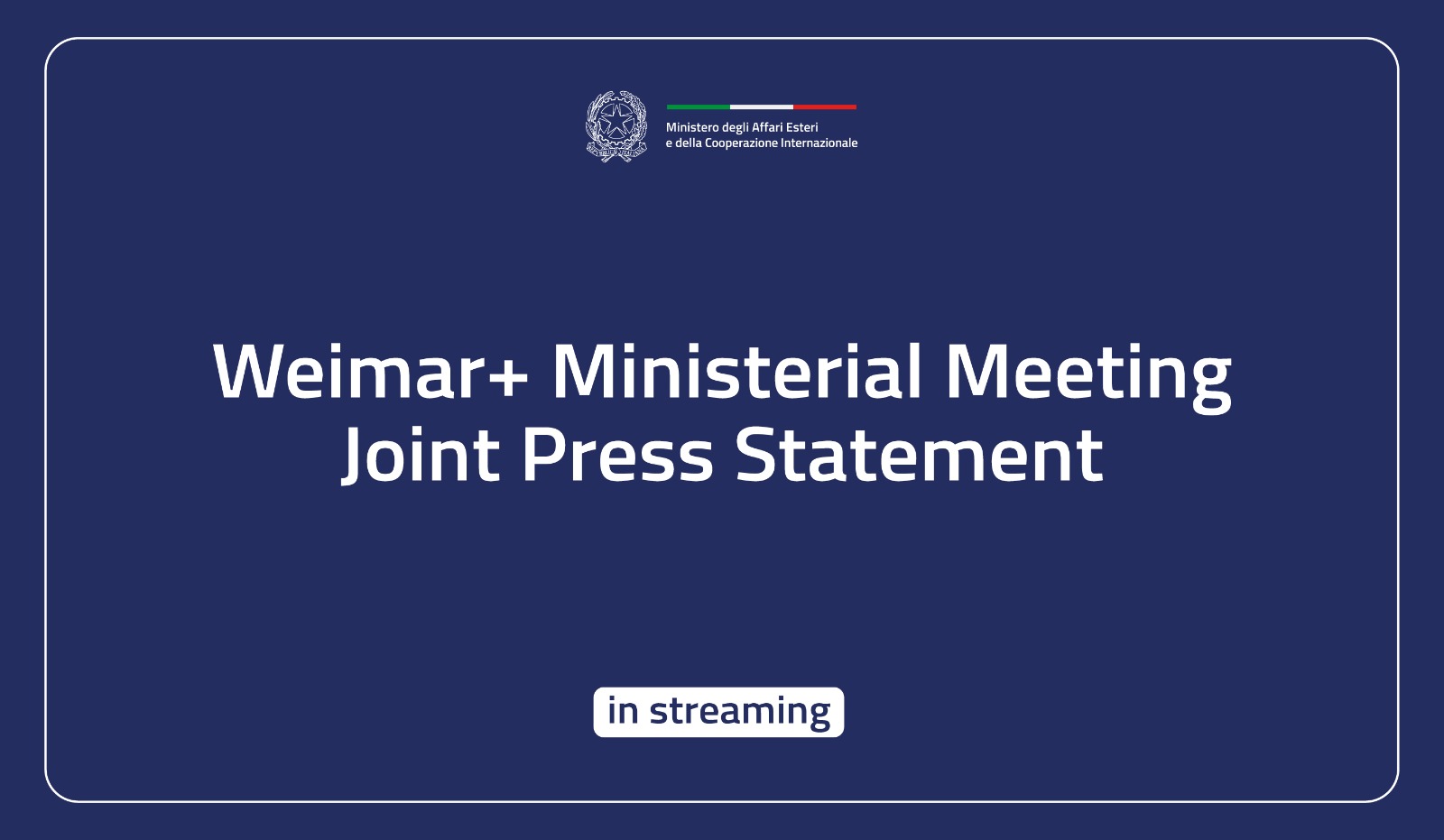 Weimar plus – Ministerial meeting joint press statement