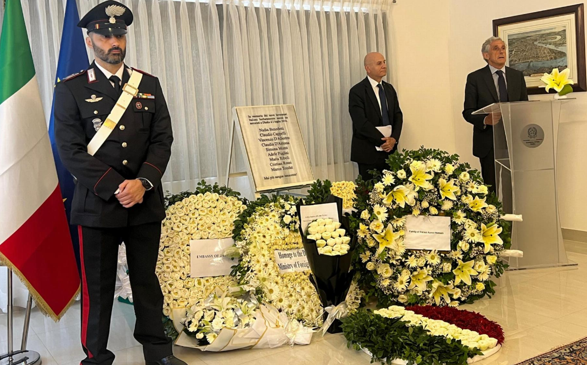 Dhaka, Cerimonia di commemorazione delle vittime dell’attentato del 1° luglio 2016