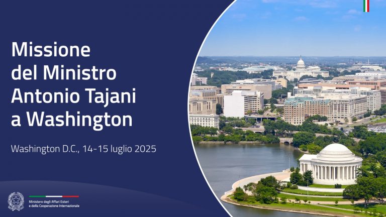 Tajani a Washington, incontri con il Segretario di Stato Rubio, con il “Trade representative” Greer e al Congresso