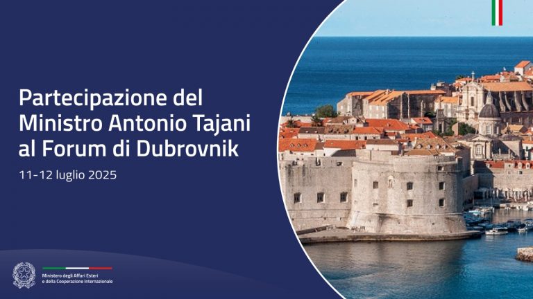 Tajani in Croazia per Forum di Dubrovnik e incontri con il Primo Ministro Plenković e il Ministro degli Esteri Radman