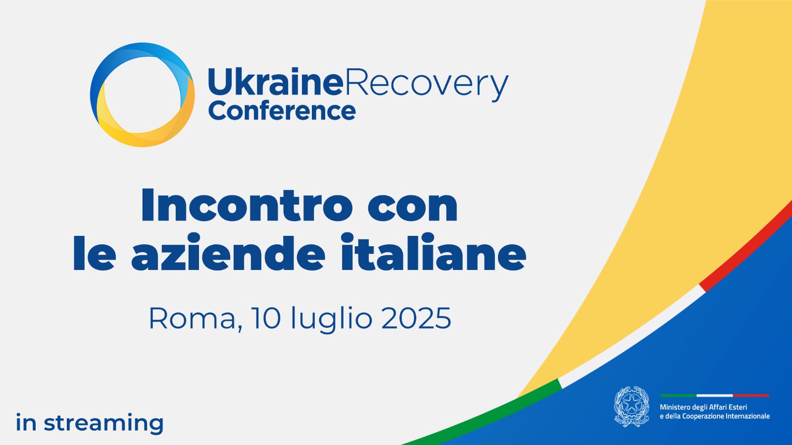 Al via oggi a Roma la Conferenza per la Ripresa dell’Ucraina