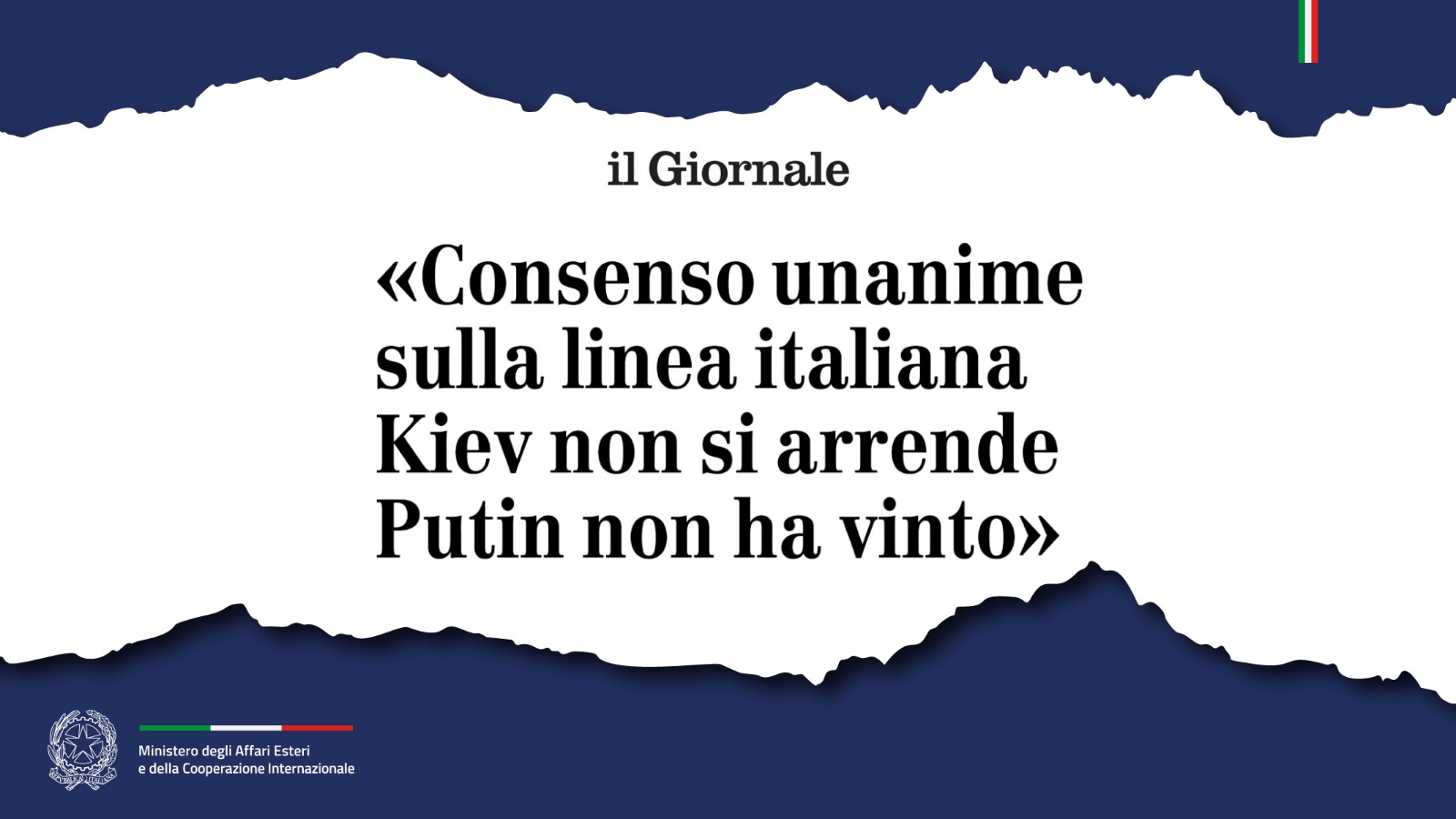 Tajani intervista il Giornale