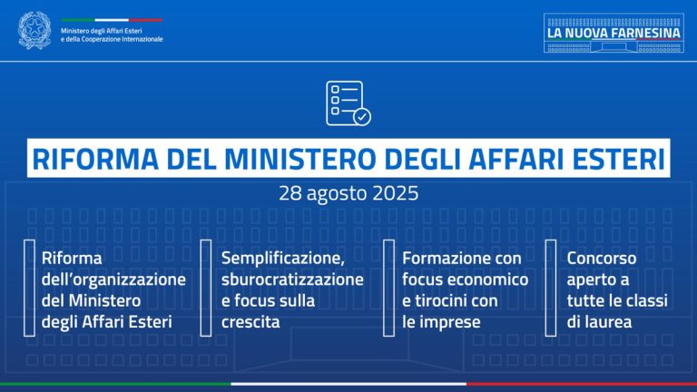 Tajani presenta la riforma della Farnesina