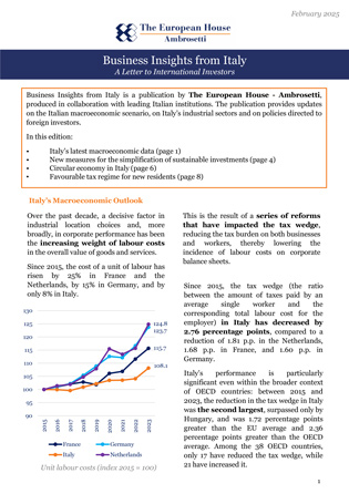 Business Insights from Italy - Febbraio 2025