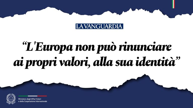 L'Europa non può rinunciare ai propri valori, alla propria identità