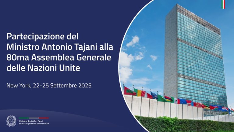 Partecipazione del Ministro Tajani alla 80ma Assemblea Generale delle Nazioni Unite