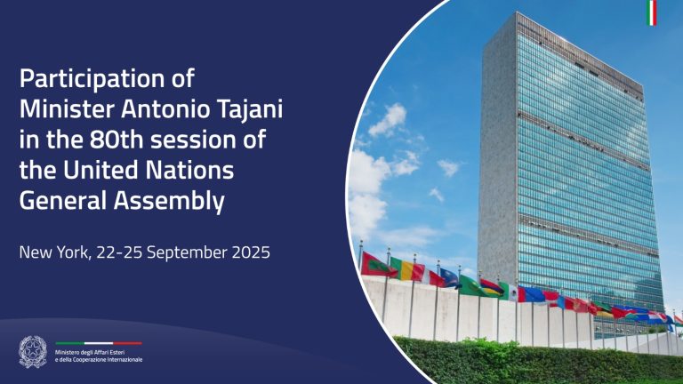 Minister Tajani to participate in the 80th United Nations General Assembly (UNGA)
