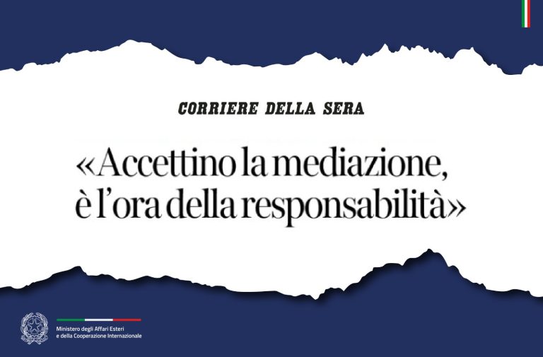 Tajani: «Accettino la mediazione, è l'ora della responsabilità» (Corriere della Sera)