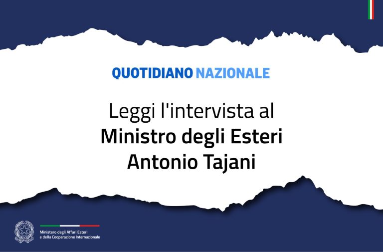 Intervista Tajani: la manovra ha una visione