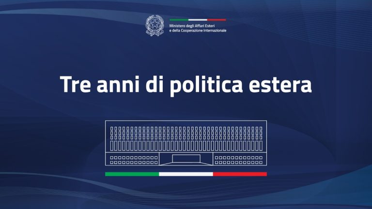 Tre anni di politica estera italiana