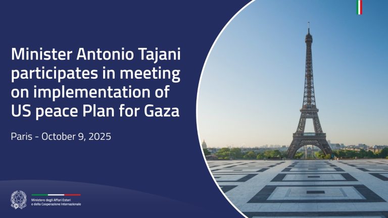 Tajani a Parigi