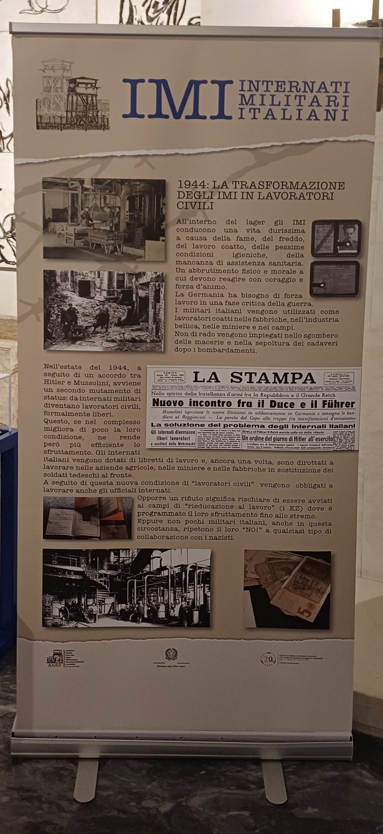 Mostra sulla Giornata degli Internati italiani nei campi di concentramento tedeschi durante la seconda Guerra Mondiale