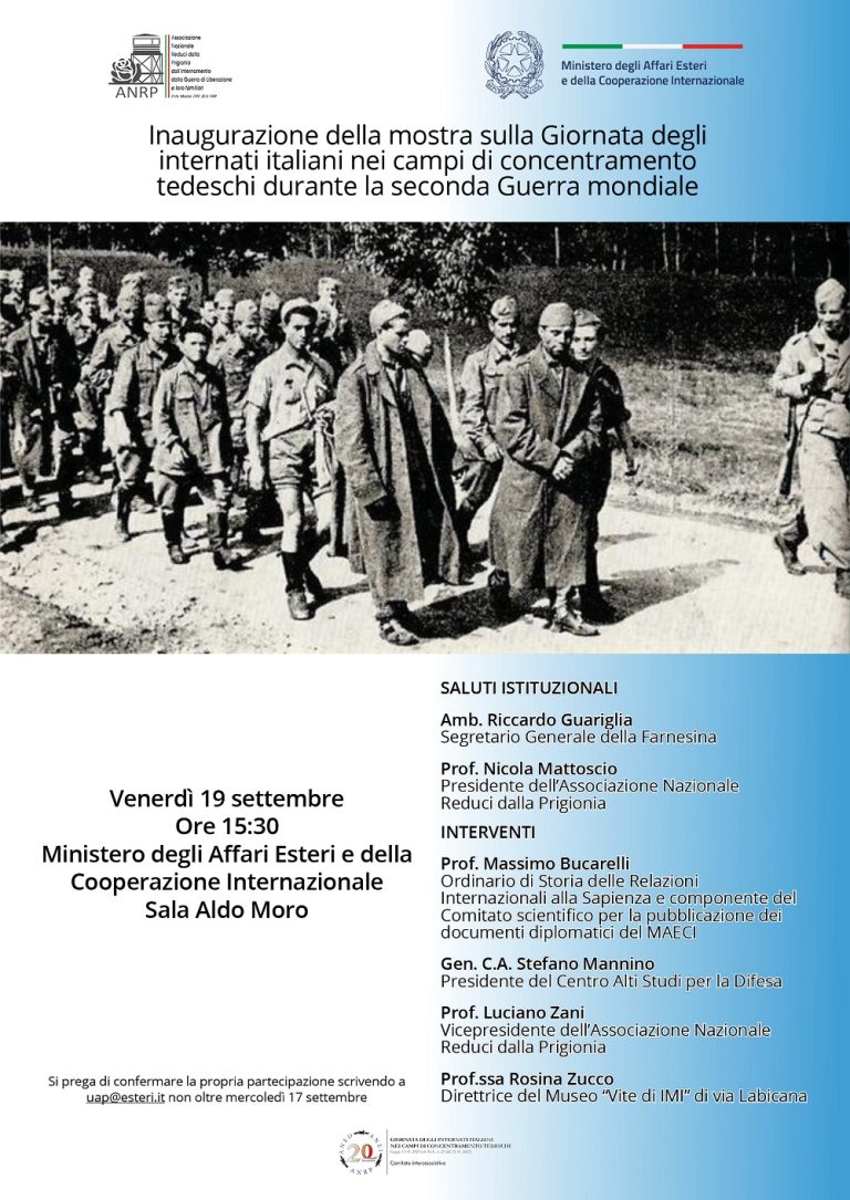 Mostra sulla Giornata degli Internati italiani nei campi di concentramento tedeschi durante la seconda Guerra Mondiale