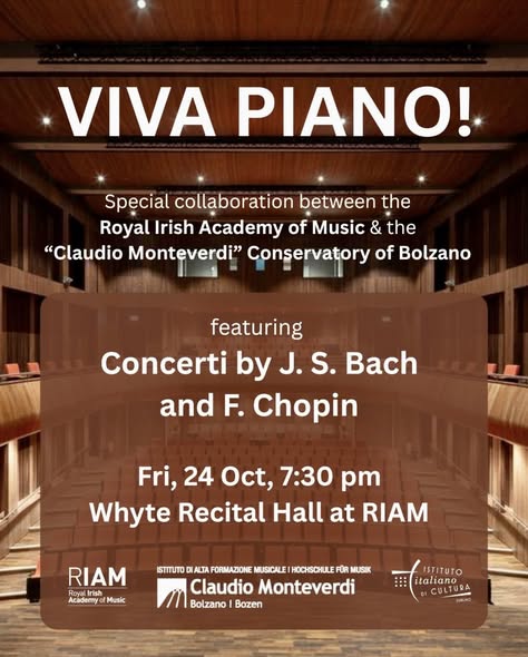 DUBLINO, SCAMBIO TRA IL CONSERVATORIO MONTEVERDI DI BOLZANO E LA ROYAL IRISH ACADEMY OF MUSIC