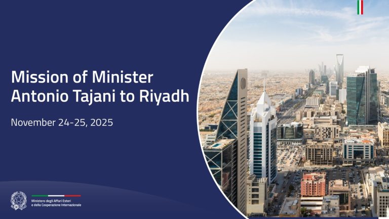 Minister Tajani on a mission to Riyadh to strengthen Italy-Saudi Arabia partnership