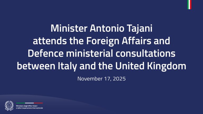 Ministers Tajani and Crosetto will participate in the Foreign and Defence Consultations between Italy and the United Kingdom