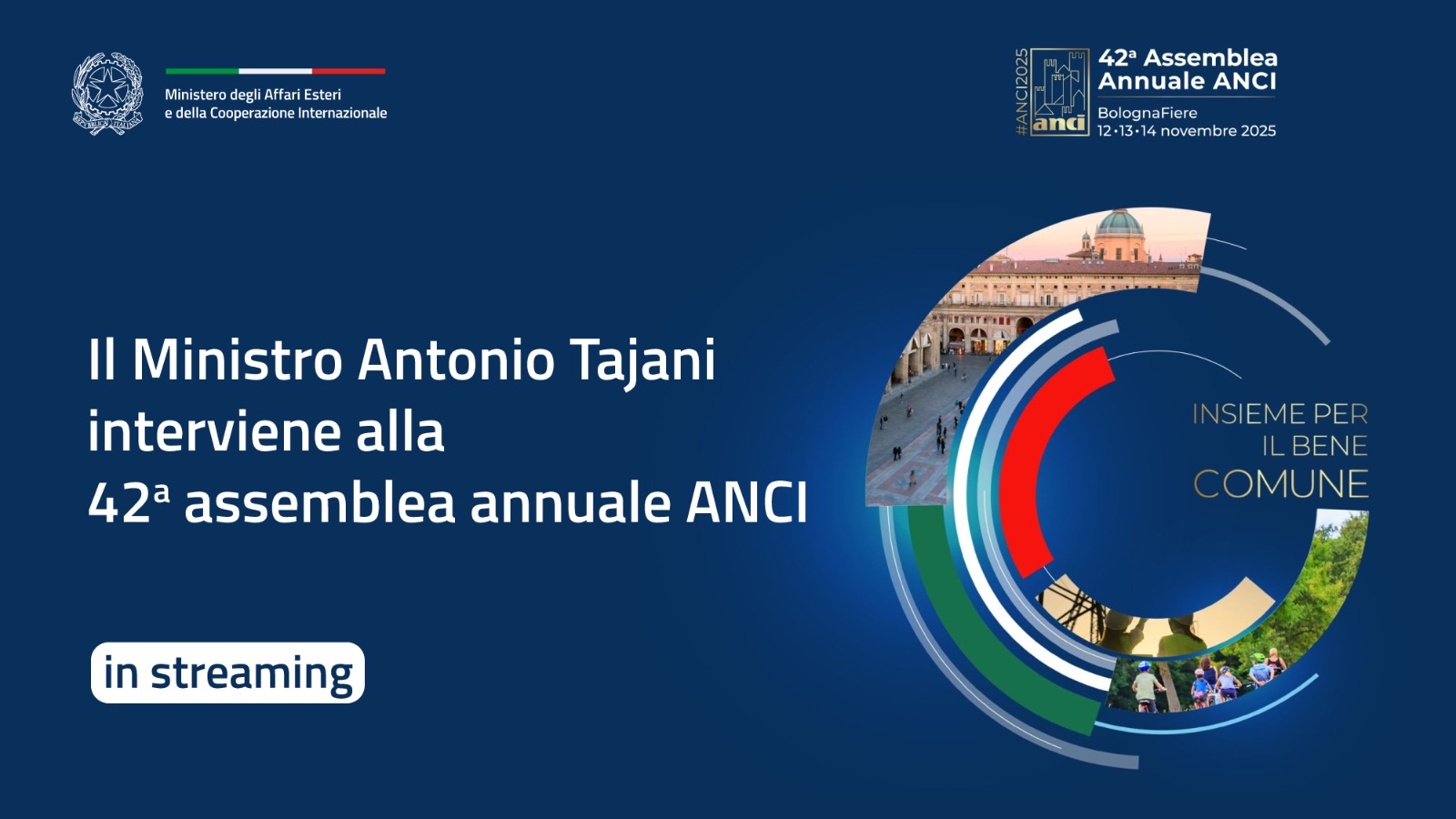 Intervento del Ministro Antonio Tajani alla 42esima Assemblea Annuale ANCI