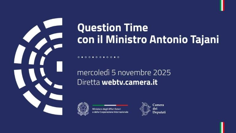 Il Ministro Antonio Tajani partecipa alla sessione di Question Time alla Camera