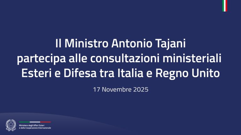Tajani e Crosetto partecipano alle consultazioni Esteri-Difesa fra Italia e Regno Unito