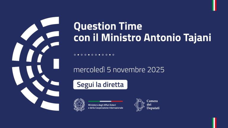 Il Ministro Antonio Tajani partecipa alla sessione di Question Time alla Camera
