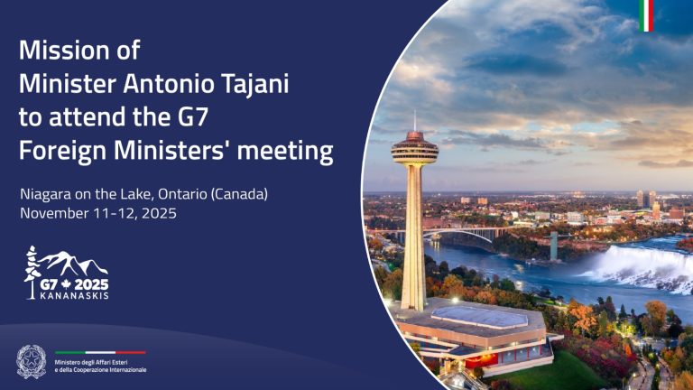 Missione del Ministro Antonio Tajani per partecipare alla riunione dei Ministri degli Esteri G7