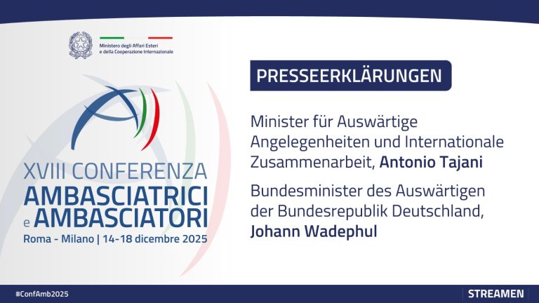 Al via oggi la XVIII Conferenza degli Ambasciatori d’Italia nel mondo
