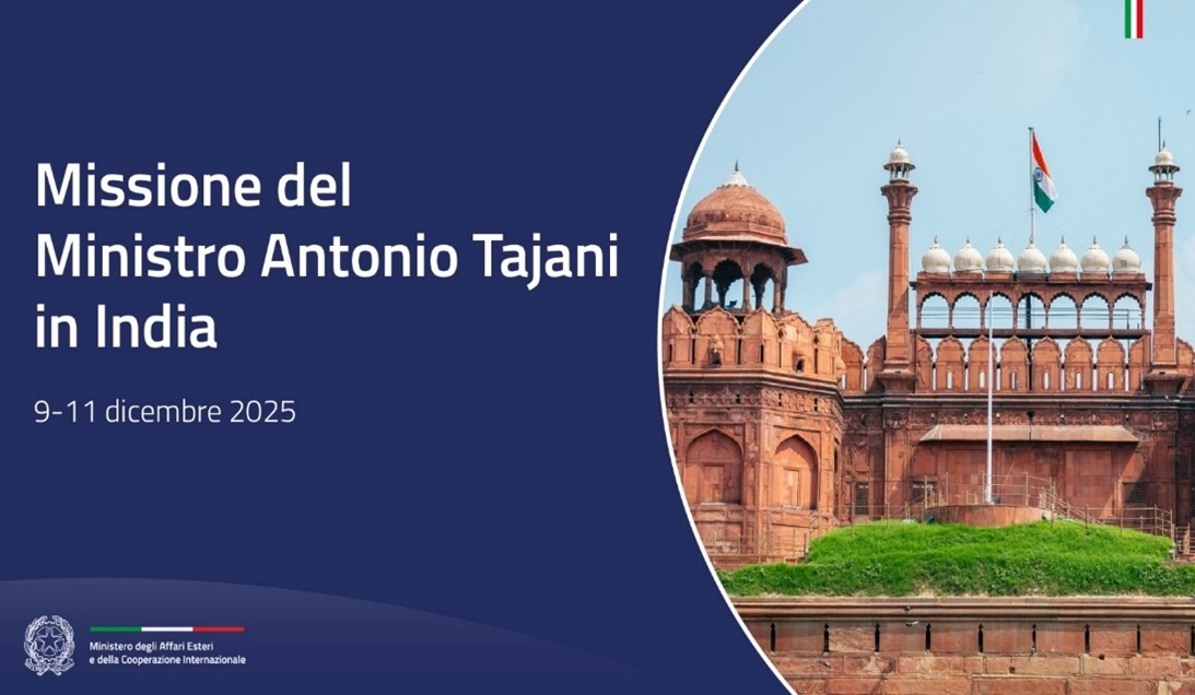 Tajani in India a New Delhi e Mumbai, incontri politici e Business Forum