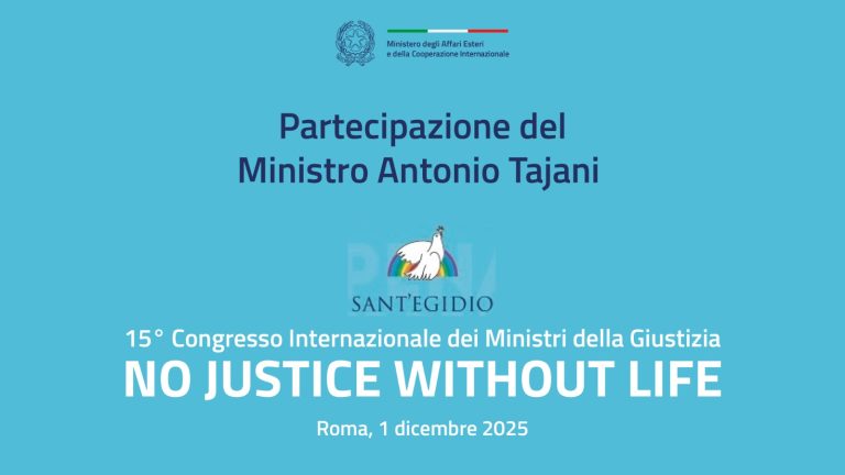 Tajani 15eismo Congresso Internazionale dei Ministri della Giustizia