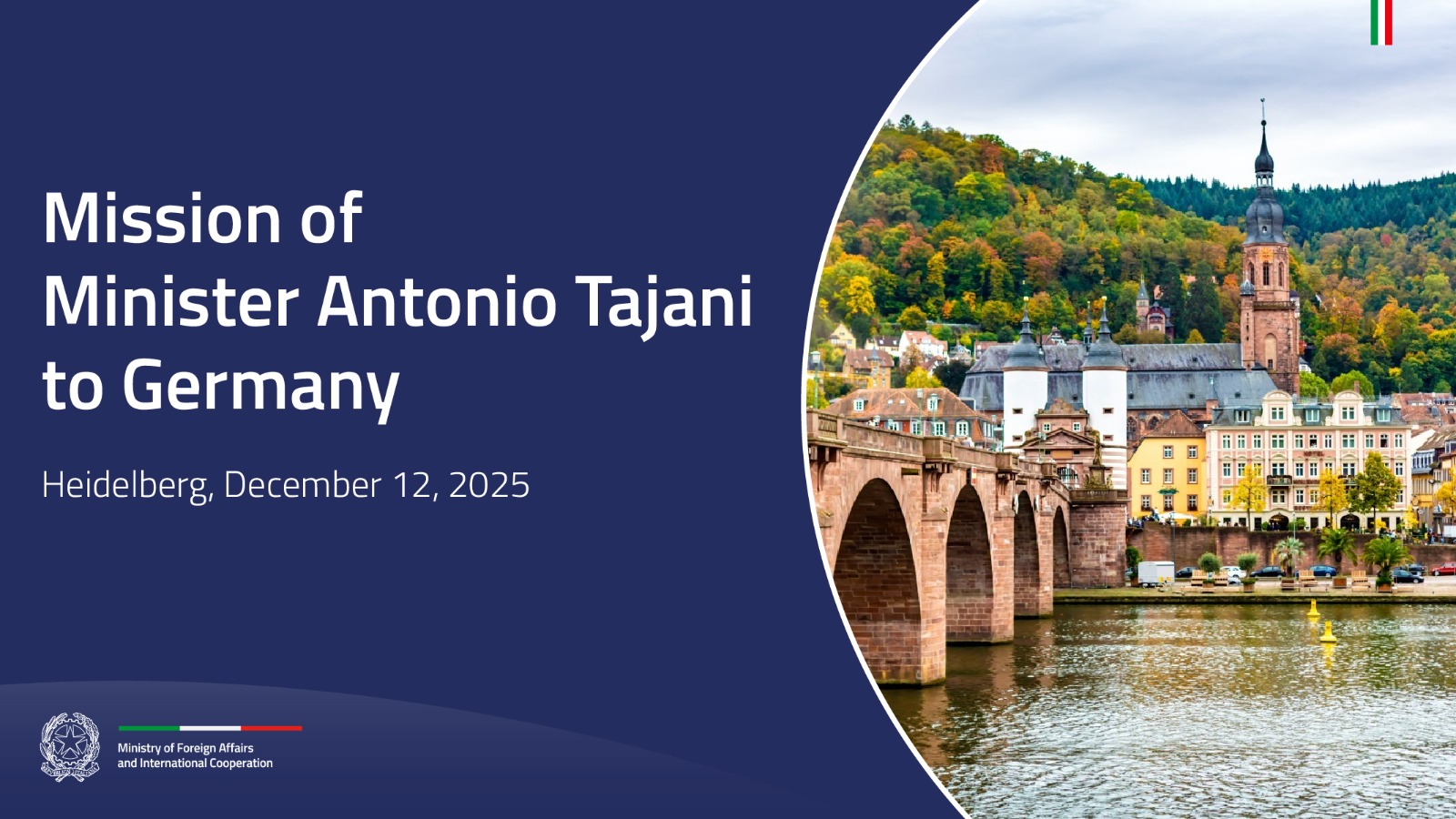 Missione del Ministro Tajani in Germania