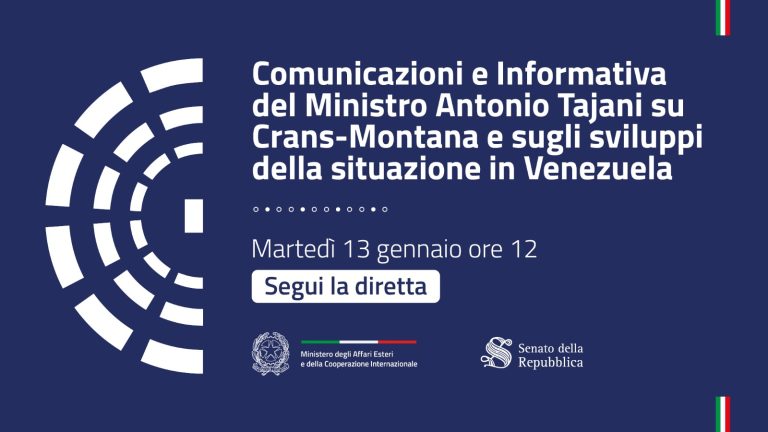 Comunicazioni e Informativa del Ministro Antonio Tajani su Crans-Montana e sugli sviluppi della situazione in Venezuela