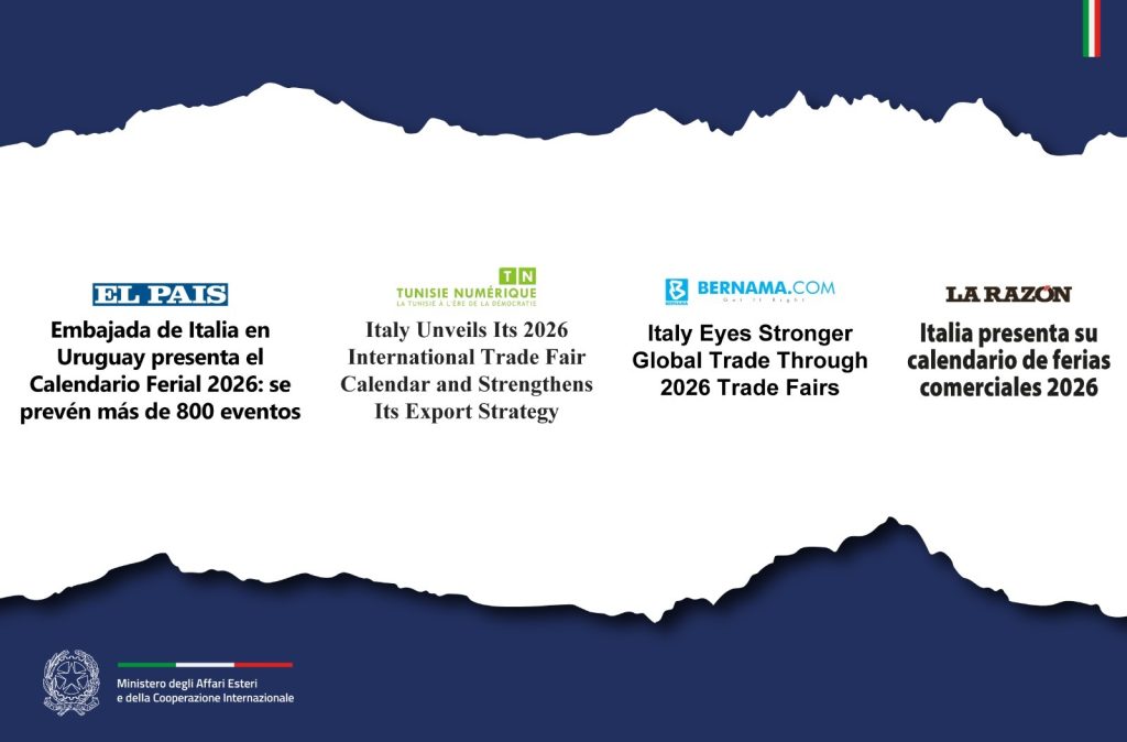 Export: Tajani presenta il Calendario Fieristico 2026