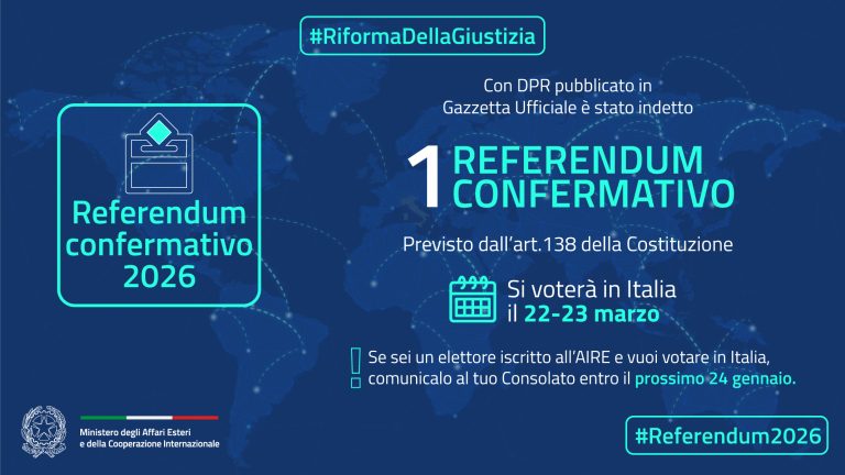 Referendum Costituzionale Confermativo 22 e 23 marzo 2026
