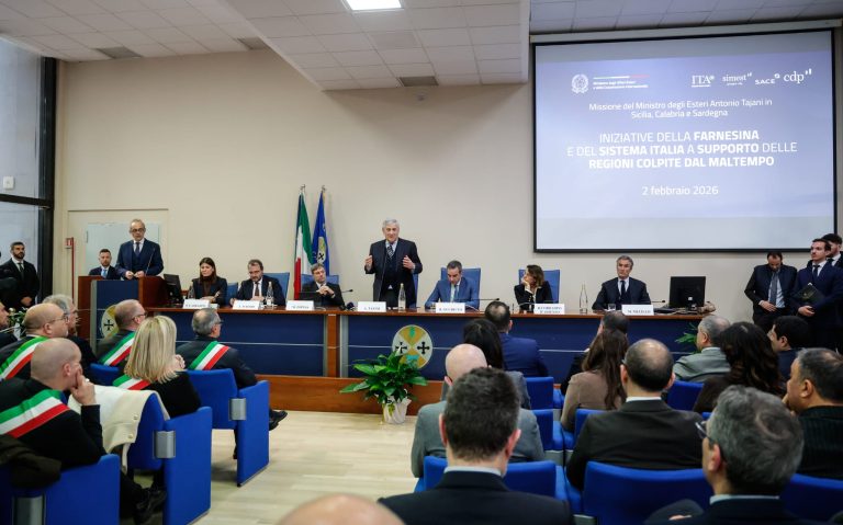 Ministro Tajani in Sicilia, Calabria e Sardegna