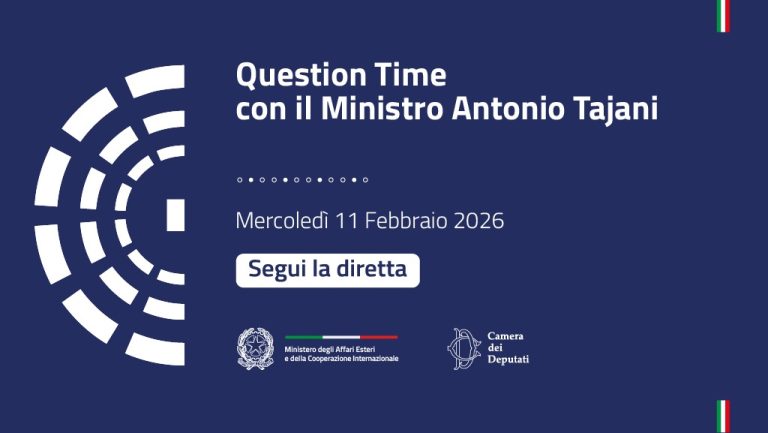 Il Ministro Antonio Tajani partecipa alla sessione di Question Time alla Camera