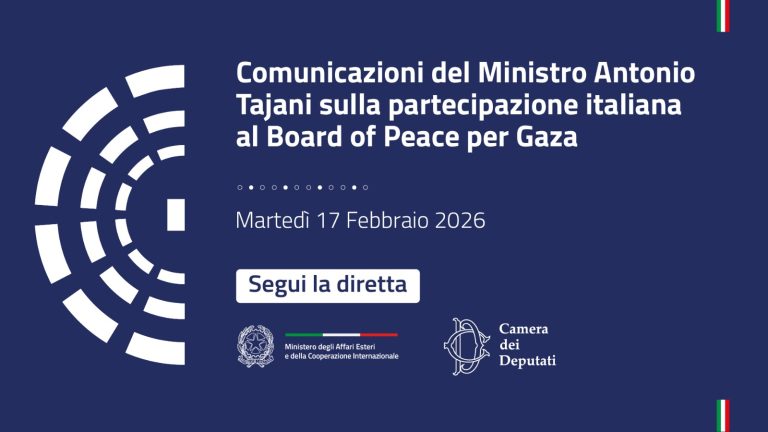Comunicazioni del Ministro Antonio Tajani sulla partecipazione italiana al Board of Peace per Gaza