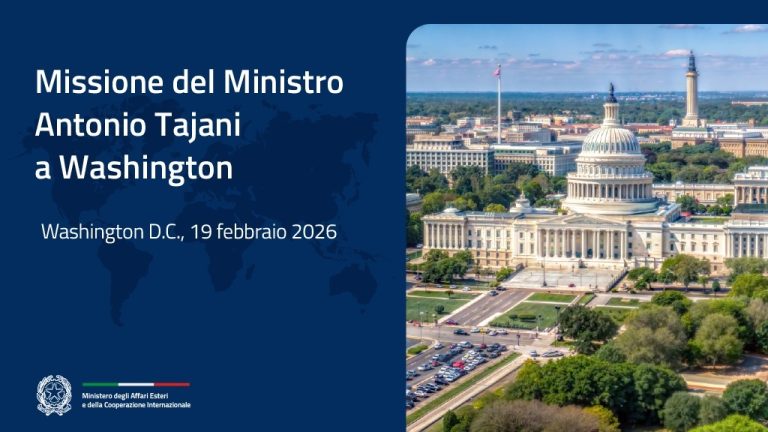 Tajani a Washington per la riunione del Board of Peace per Gaza