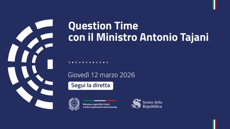 Il Ministro Antonio Tajani partecipa alla sessione di Question Time al Senato