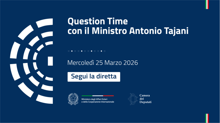 Il Ministro Antonio Tajani partecipa alla sessione di Question Time alla Camera
