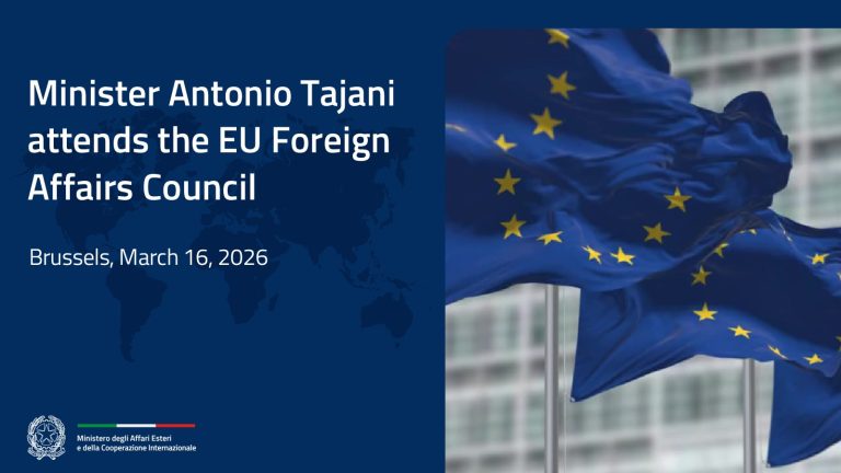 Minister Antonio Tajani attends the Foreign Affairs Council