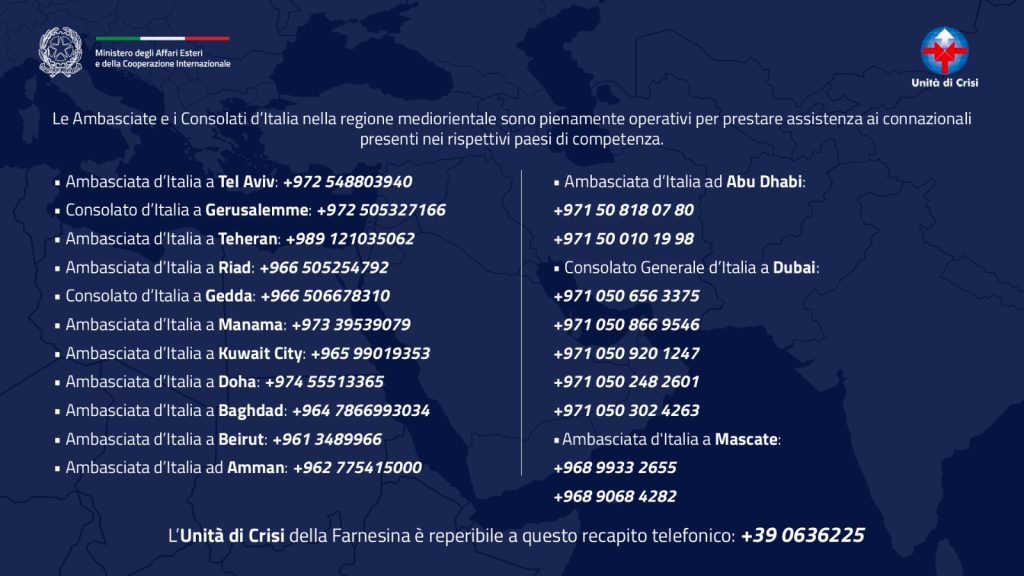 Task Force Golfo - Sedi coinvolte