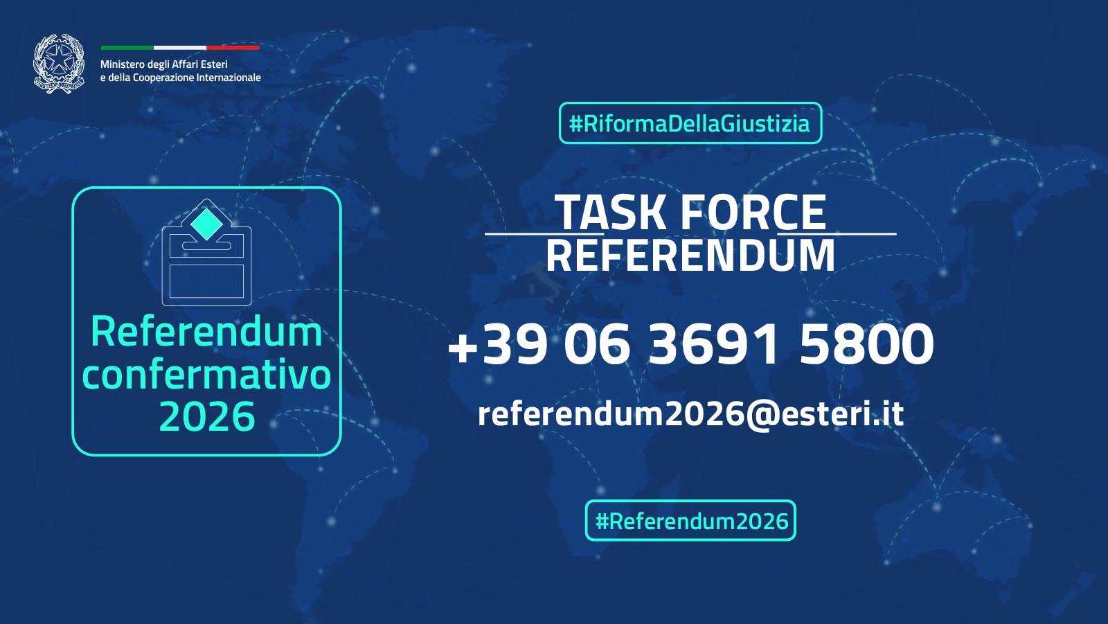Voto degli italiani all’estero: al via un’Unità operativa alla Farnesina per assistenza e coordinamento delle operazioni elettorali