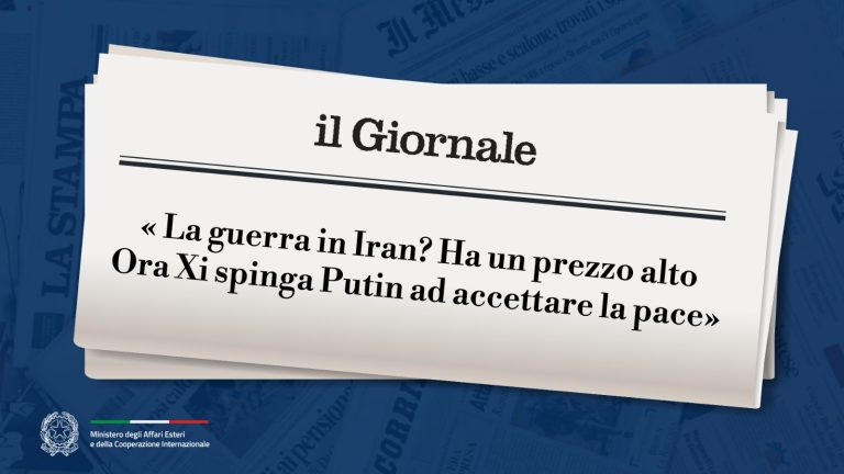 «La guerra in Iran? Ha un prezzo alto. Ora Xi spinga Putin ad accettare la pace»