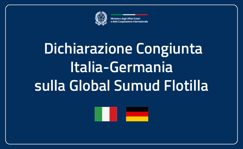 Dichiarazione congiunta Italia-Germania sulla Global Sumud Flotilla